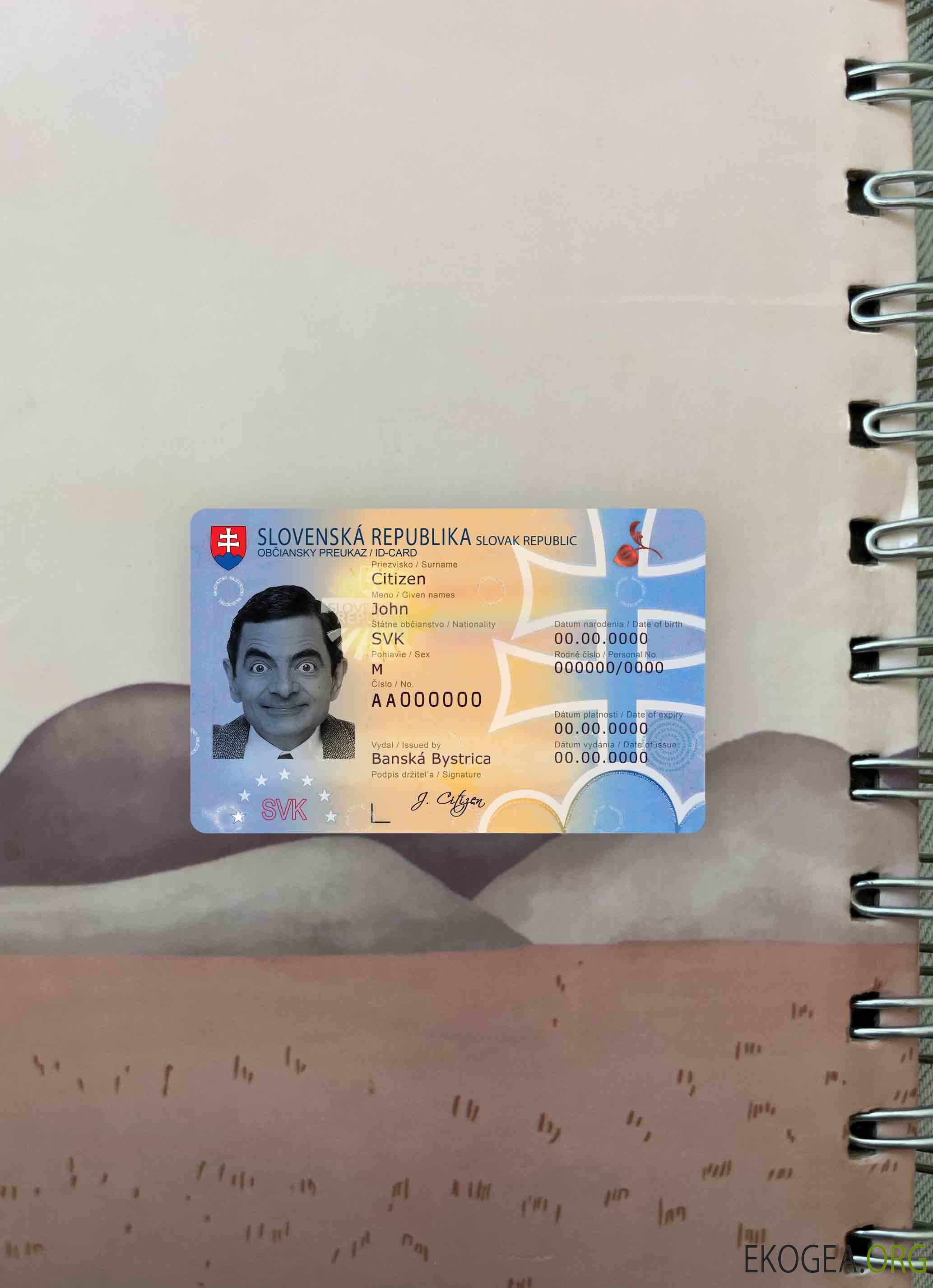 Photolook d'identité Slovaquie AVANT